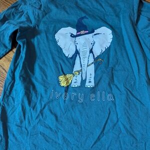 Ivory Ella women's  Halloween Elephant Graphic Tee - Blue